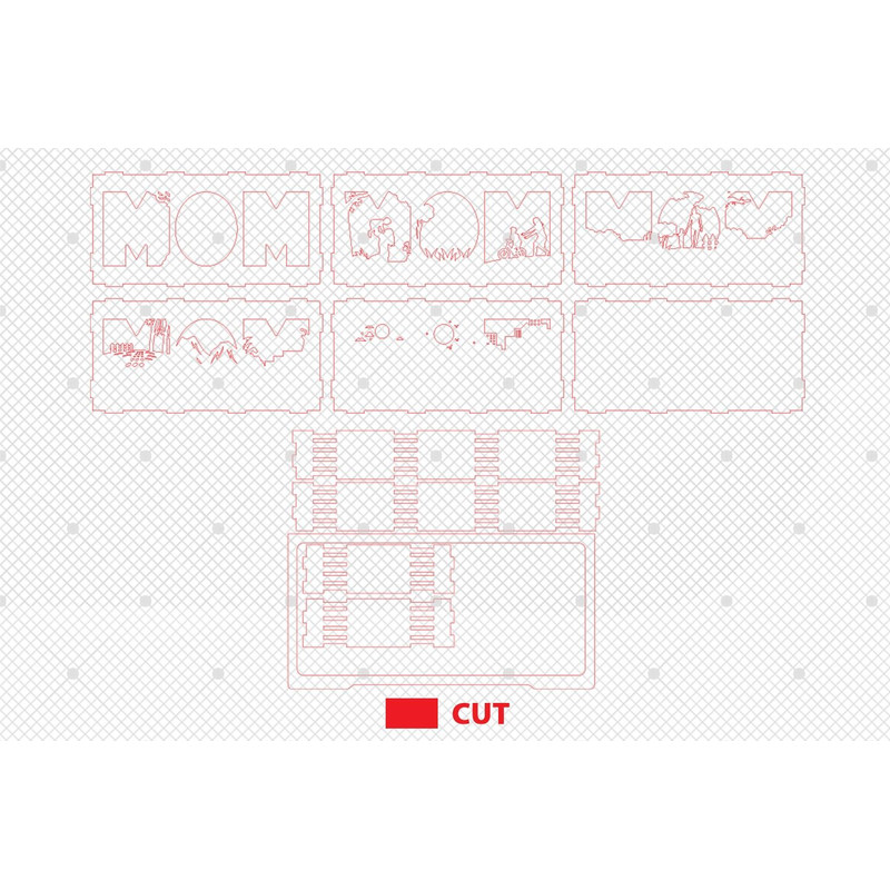 Mom And Son Multilayer Standing Shape 1