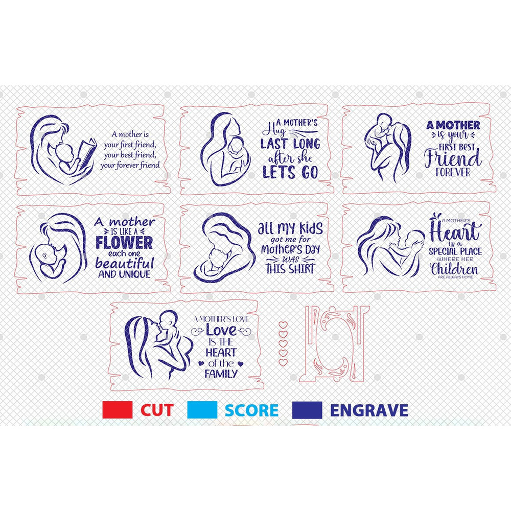 Gift For Mom Mothers Laser Cut File 1