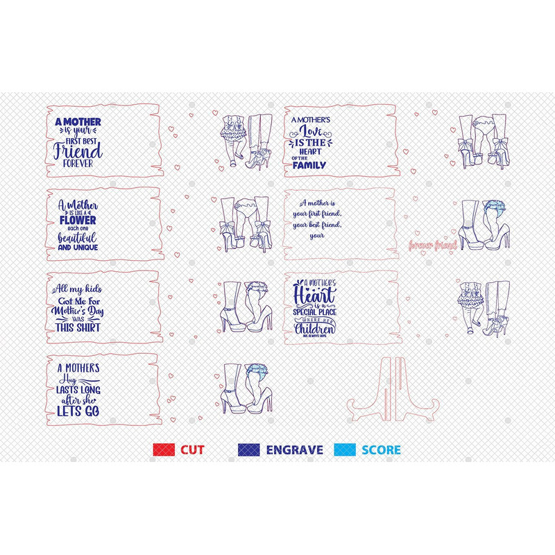 Mothers Laser Cut File Gift For Mom 1