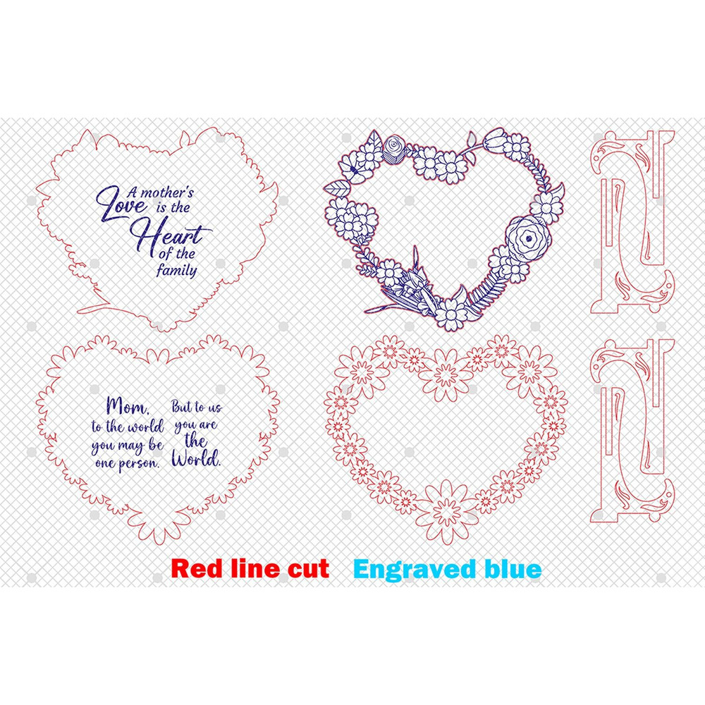 Mom Day Decor Svg Mom Gift Laser Cut  SVG Laser Ready Cut File 1