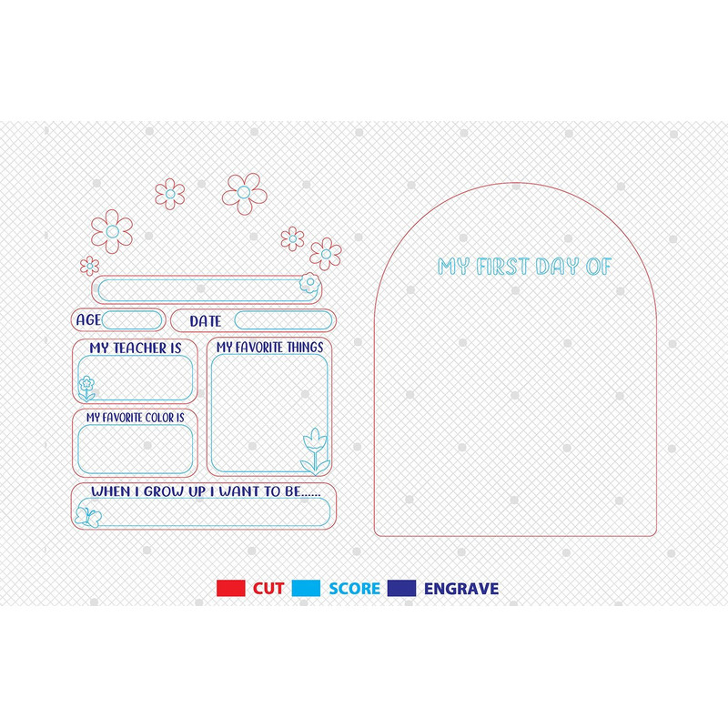 Personalized First Day Of School Sign Svg First Day Of Preschool SvgCustom Kids School Board Sign 1