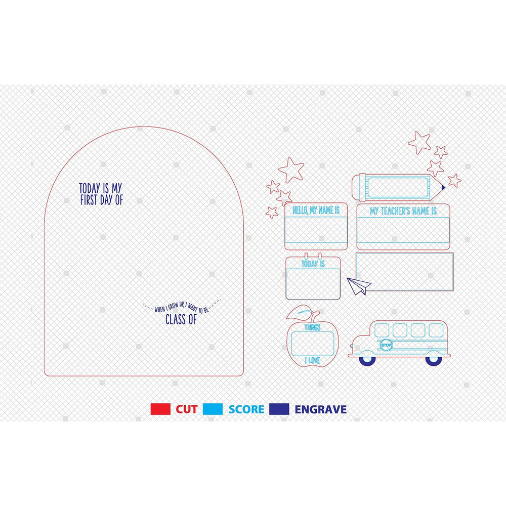 Personalized First Day Of School Sign Laser Cut SVGLast Day Of School SignFirst Day Of Preschool 1