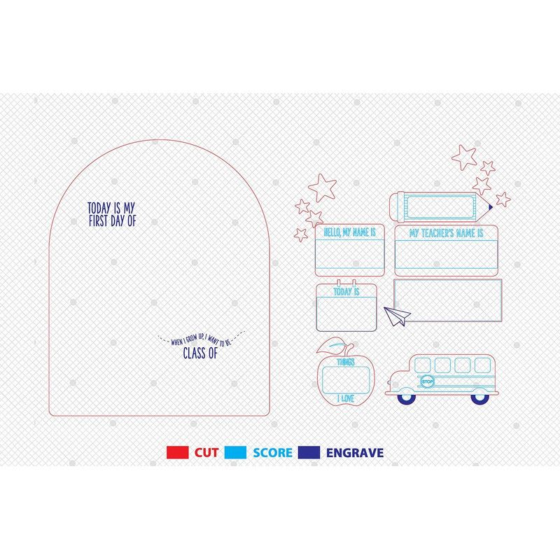 Personalized First Day Of School Sign Laser Cut SVGLast Day Of School SignFirst Day Of Preschool 1