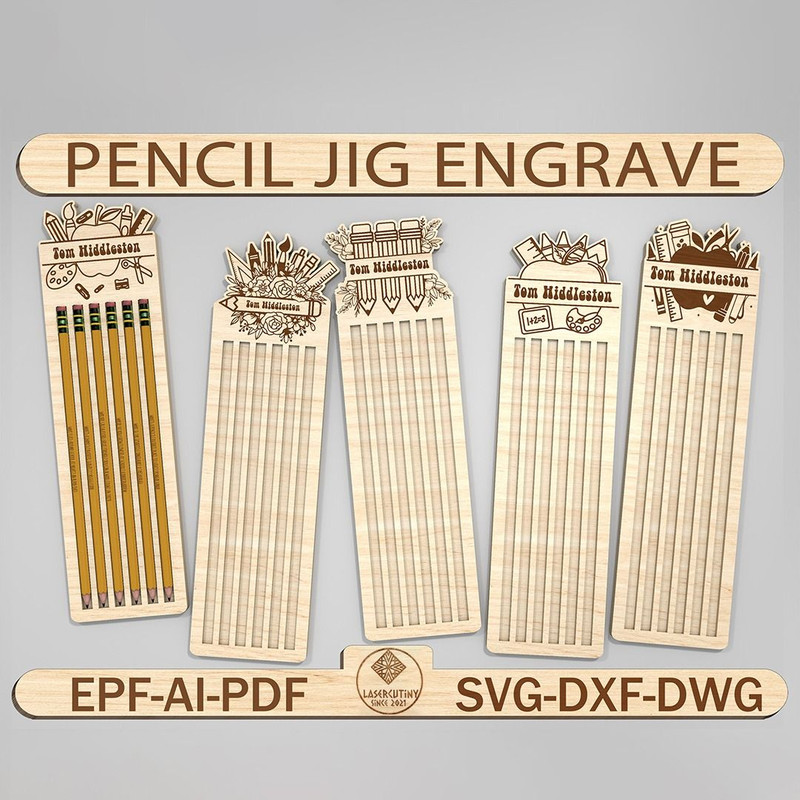 Pencil Jig Engrave Cut File Svg Engraved Pencil PunsCustom Text On Pencils Engraved Pencils Svg Pen 0
