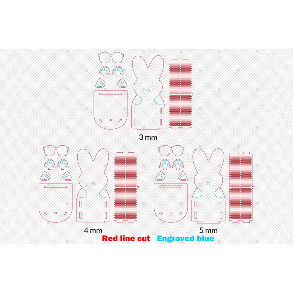 Bundle Bunny Easter Egg Holder Ornament Svg 1