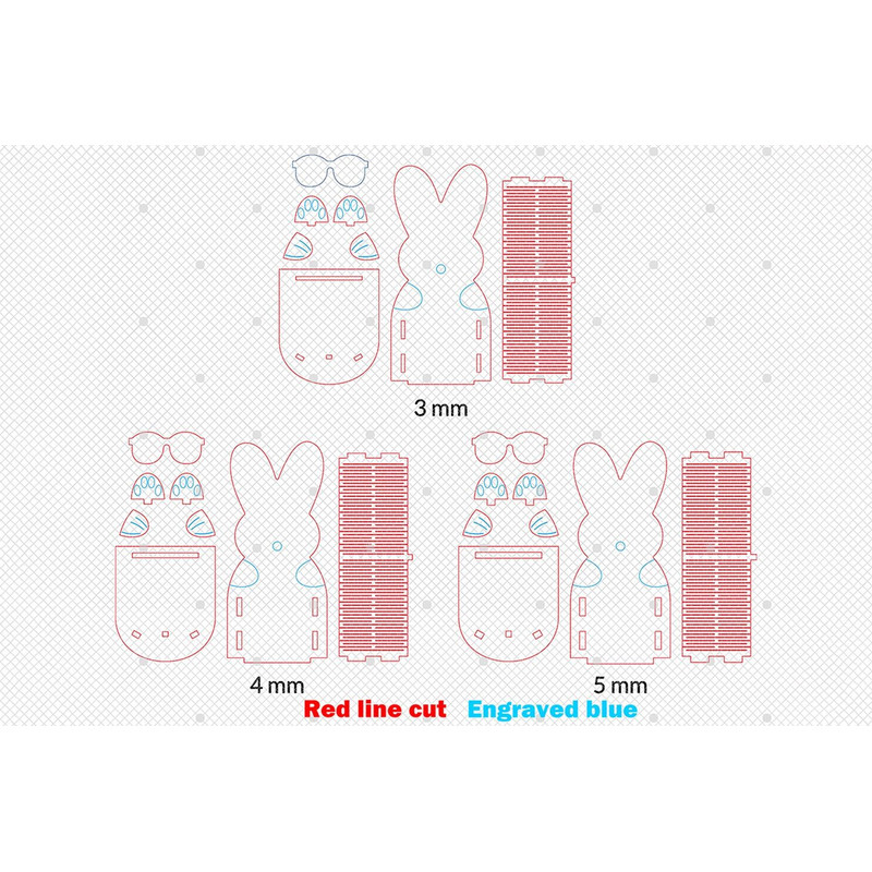 Bundle Bunny Easter Egg Holder Ornament Svg 1