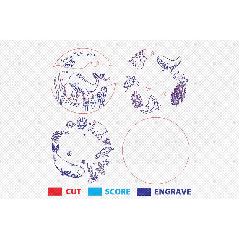 Personalized Ocean Animals Door Sign SvgCustom Shower GiftOcean Animals Door Hanger SvgKids Marine 1