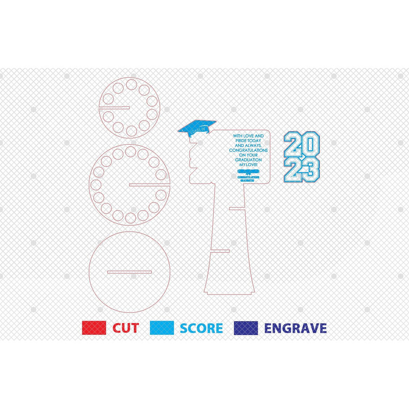 Bundle 2023 To 2030 Graduation Money Cake Gift Class Of 2024 Graduation Money Cake Svg 1