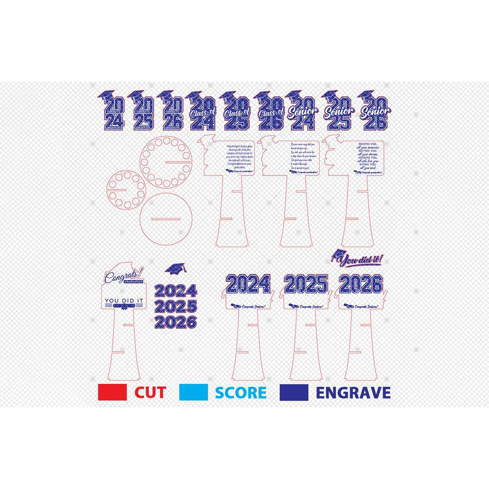 Bundle Graduation 2024 Money Cake Svg School Graduation Money HolderClass Of 2024 Laser Cut Gradua 1
