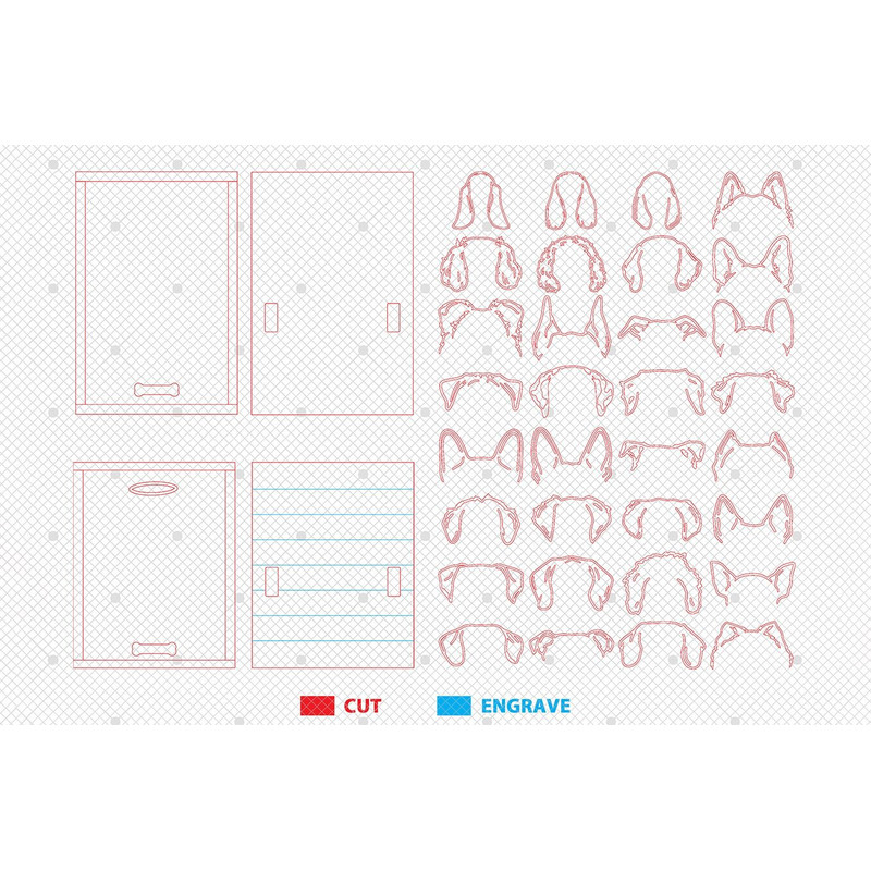 Dog Ear Outline Wood Frame Collar Holder Svg Memorial Dog Ears Art Collar Sign Dog Memorial Pet Los 1