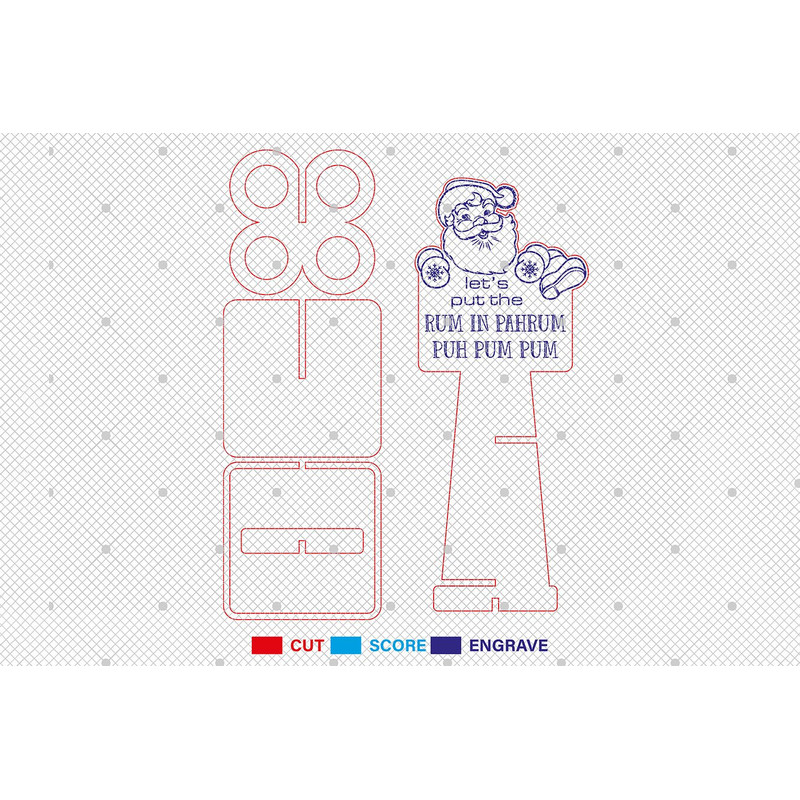 Christmas Shooter Liquor Laser Cut File Svg Christmas Shot Bottle Holder SvgFunny Alcohol Christmas 1