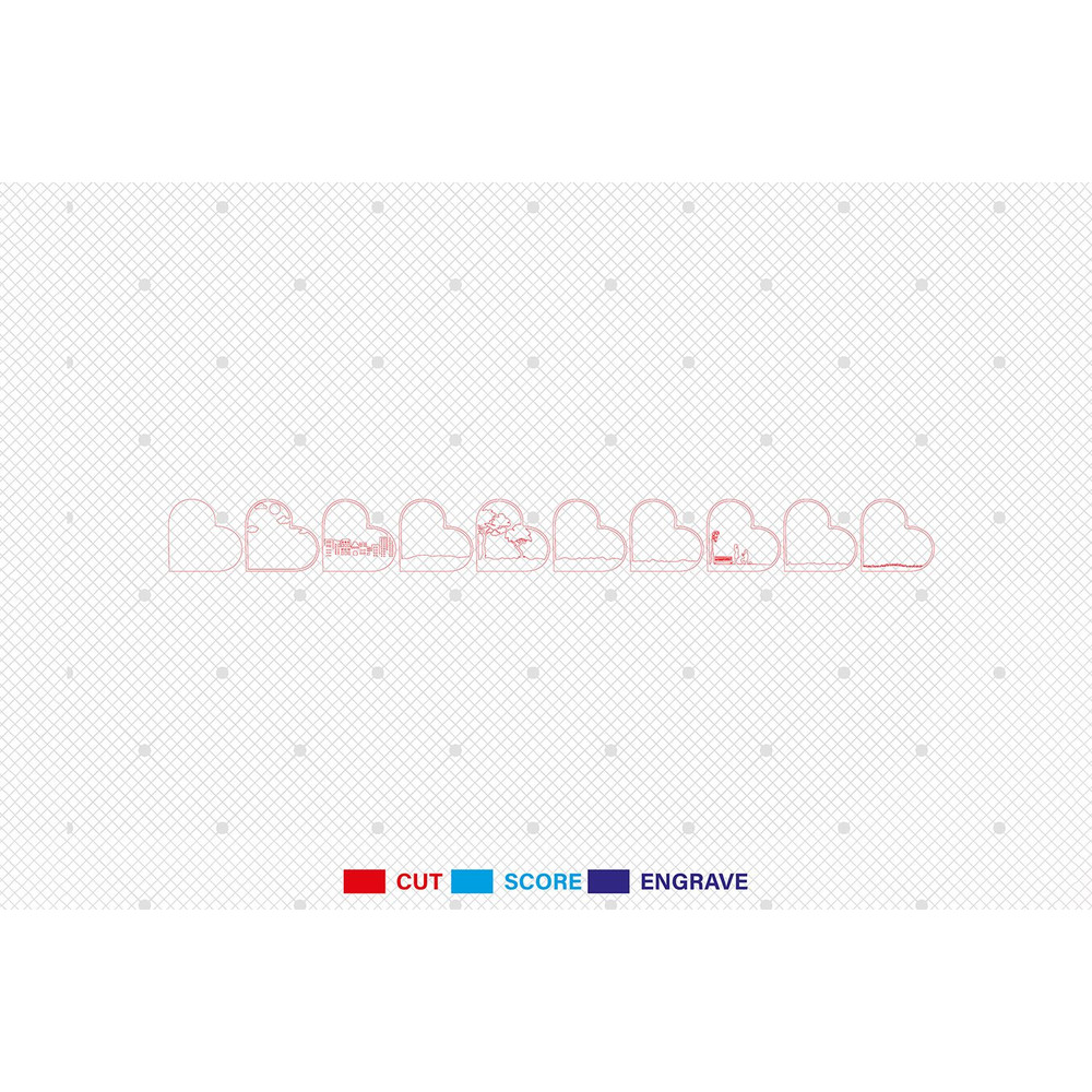 3D Multilayer Happy Valentines Standing Lasercut File SVG Wooden Heart Shaped Decor Svg 1