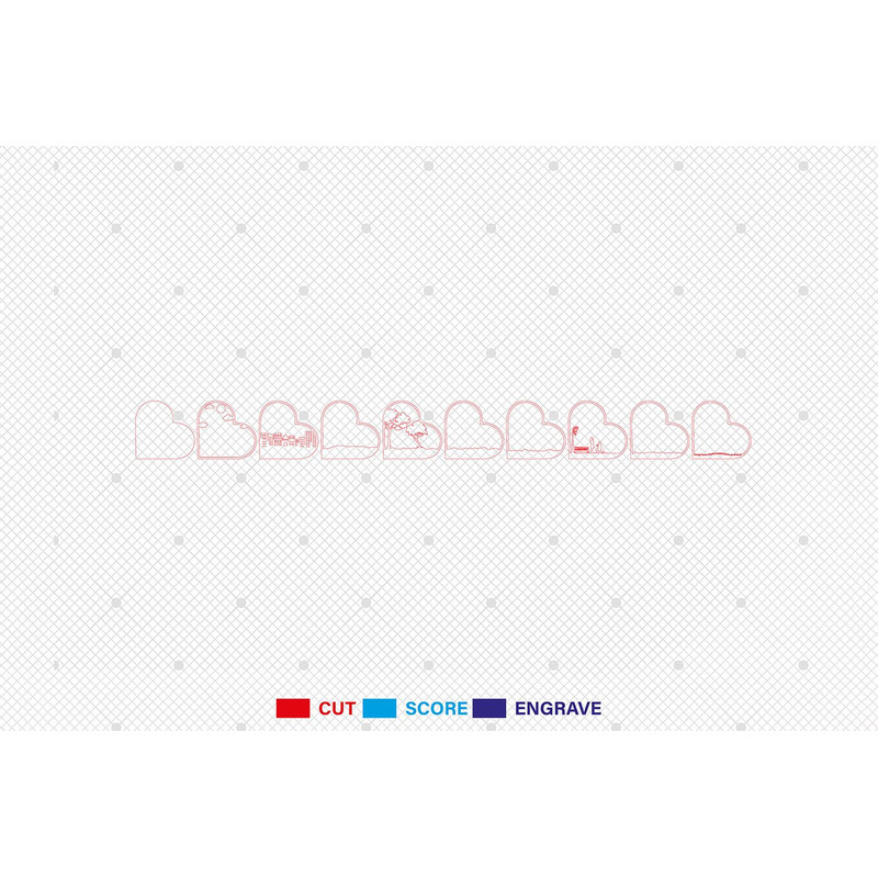 3D Multilayer Happy Valentines Standing Lasercut File SVG Wooden Heart Shaped Decor Svg 1