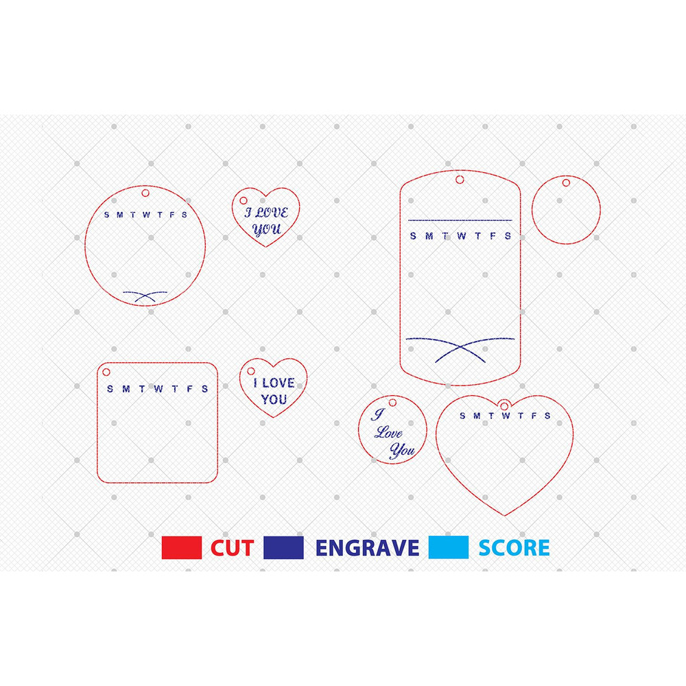 Personalized Valentines Calendar Keychain Lasercut SVG Wooden Matching Keychain Anniversary Gift 1