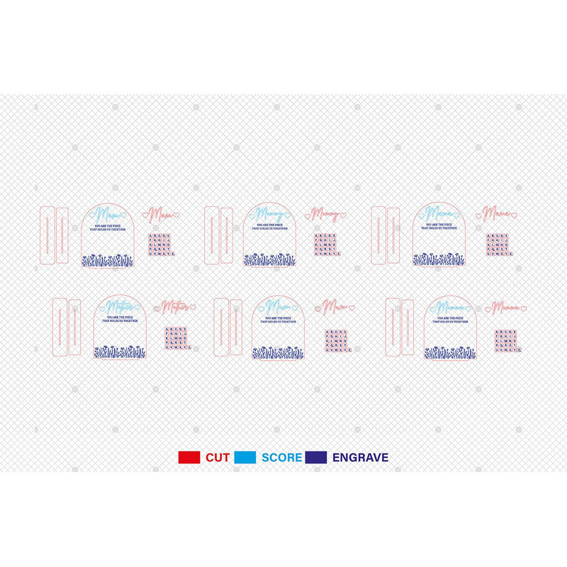 Personalized Mothers Day Puzzle Sign SVG 1