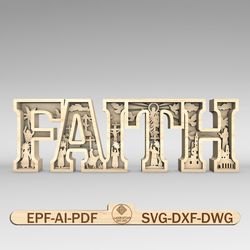 multilayer easter story faith scene art svg, faith svg, easter day svg, he is risen art svg