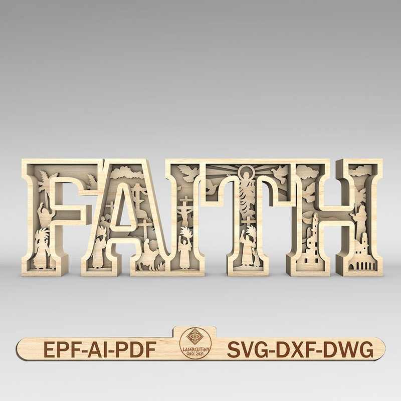 Multilayer Easter Story Faith Scene Art SVG Faith Svg Easter Day Svg He Is Risen Art Svg 0