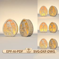he is risen easter egg candle holder svg, easter decoration svg,jesus candle lantern svg,ostern lamp svg,glowforge svg