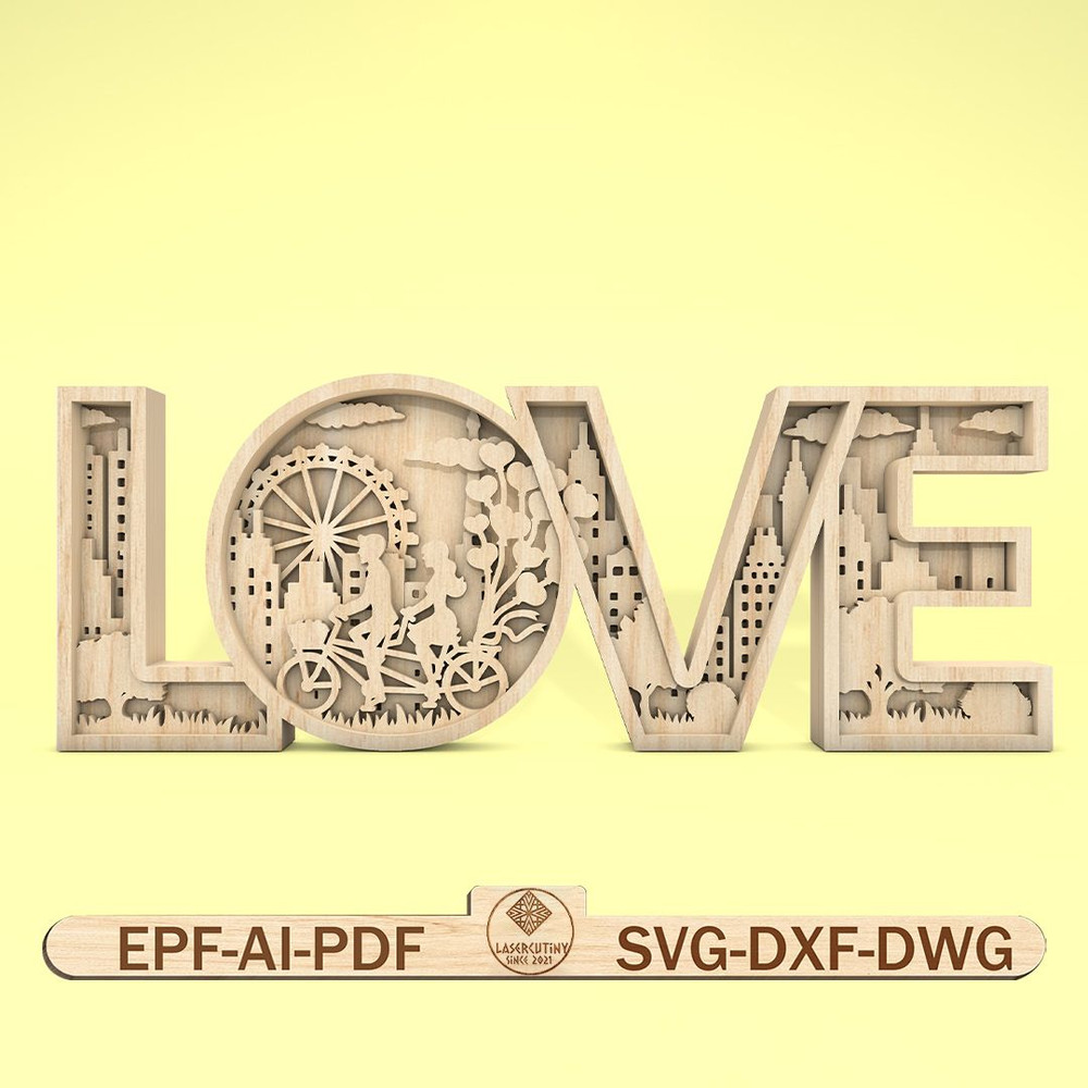 Multilayer Love Scene Art Svg 0