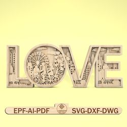 multilayer love scene art svg