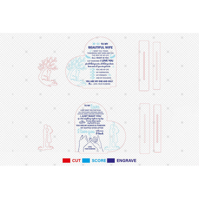 Personalized Romantic Couple Heart Sign Svg Loving Message From Husband Sign Svg Gift For Wife Anni 1