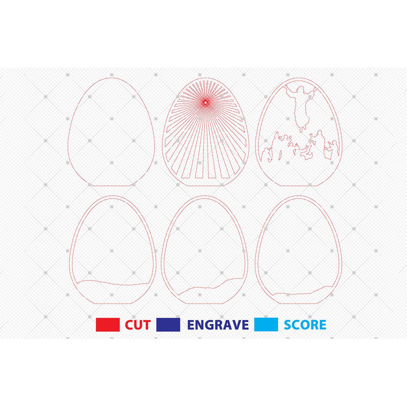 3D Multilayer Easter Egg Cross Svg Wooden Easter Egg Svg Cross Art Lasercut File Svg 1