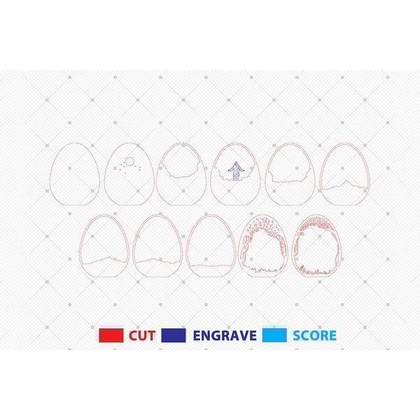 3D Multilayer Easter Egg Cross Art Svg Egg Art Lasercut File Svg Wooden Easter Egg Svg 1
