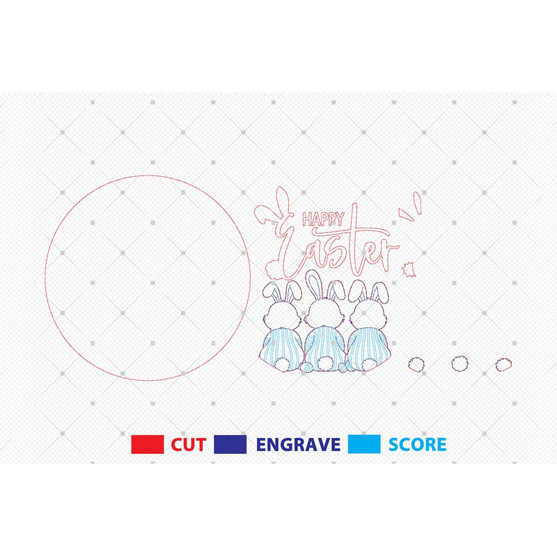 Happy Easter Day Door Sign Lasercut File Svg Rabbit Sign Door Svg Easter Bunny Door Hanger SvgWelco 1