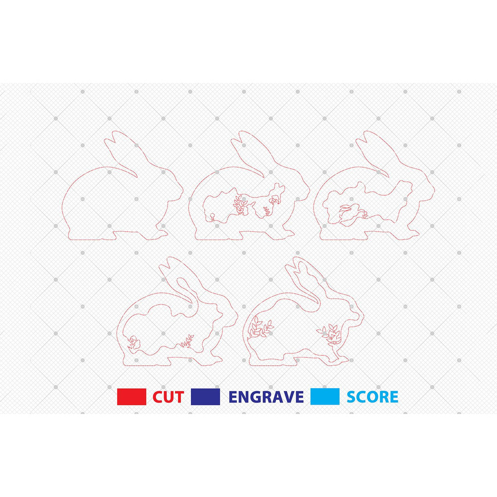 Happy Easters Day Bunny Stand Decor Svg Bunny Floral Spring Scene Decor Svg Easter Bunny Svg 1