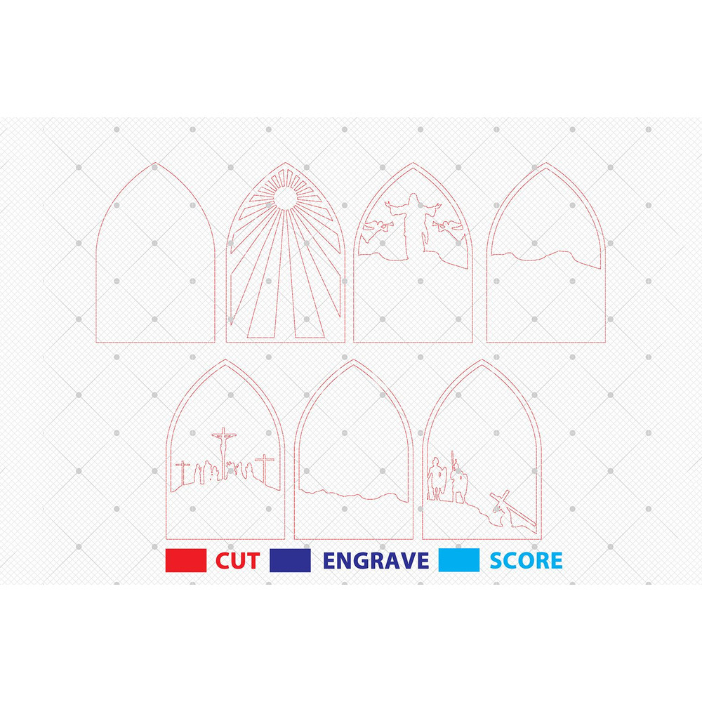 Mutilayer Jesus And Cross Lasercut File Svg Jesus Happy Easters Day Svg Standing Home Decor Svg Ang 1