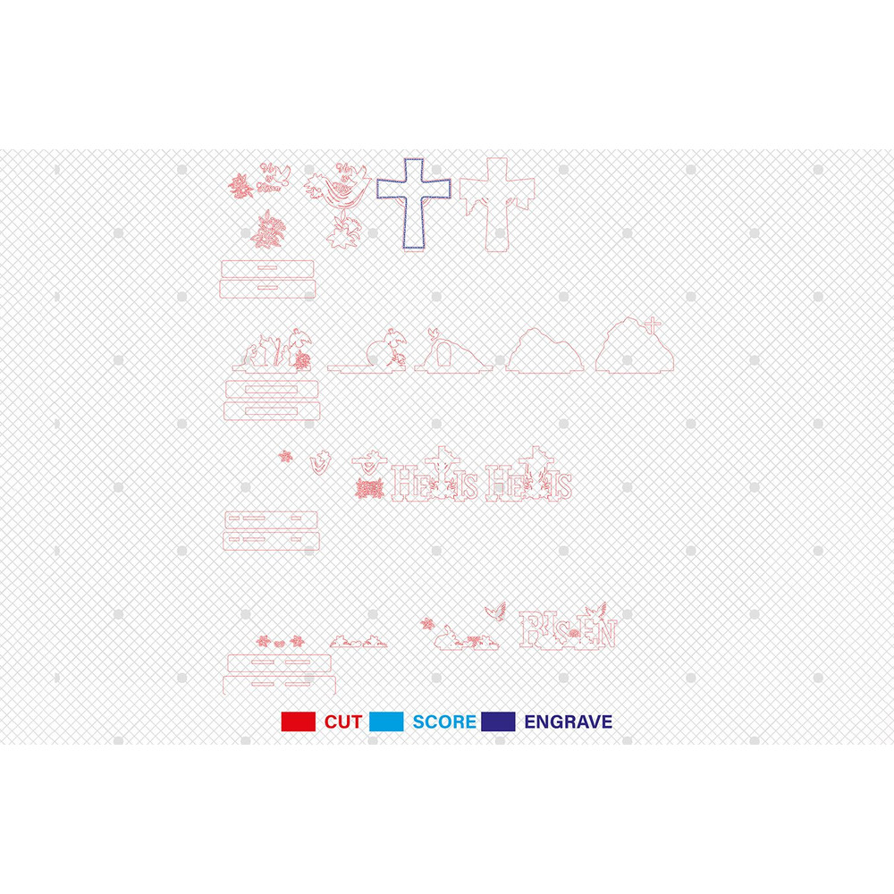 Easter Risen Stand Decor SVG Easter Day Svg He Is Risen Svg Christian Jesus Art Svg 1