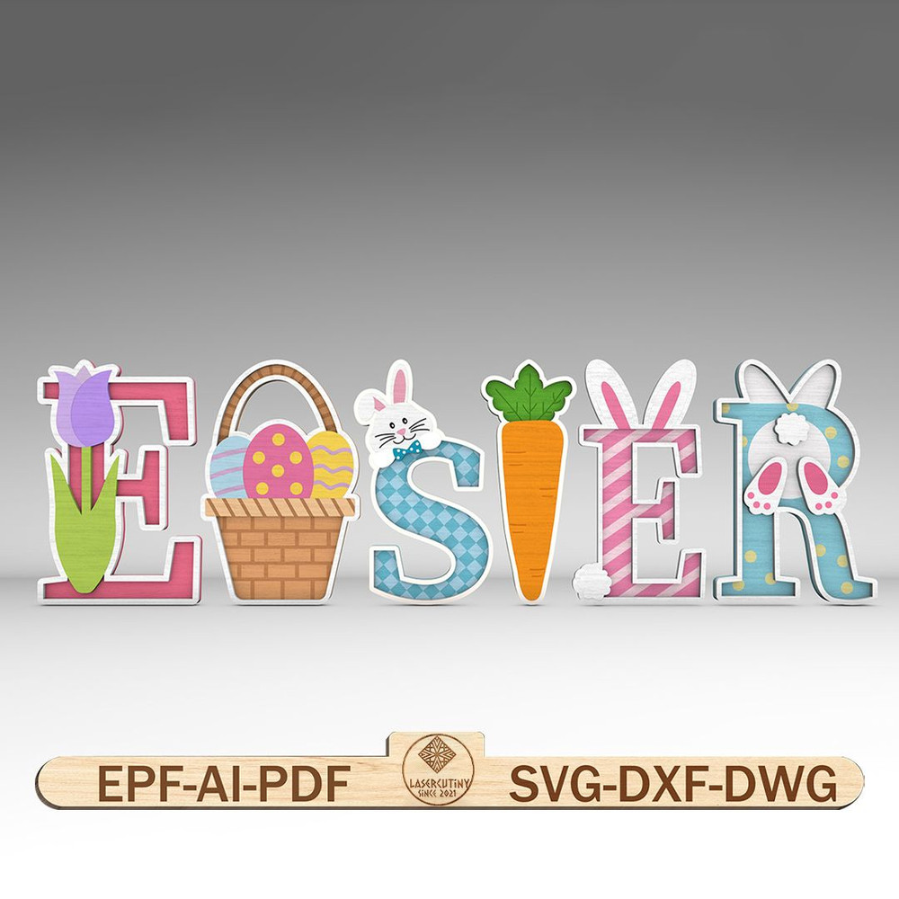 Easter Themed Stand Decor SVG Easters Day Svg Spring Decor Svg Easter Decor Svg Easter Party Svg 0