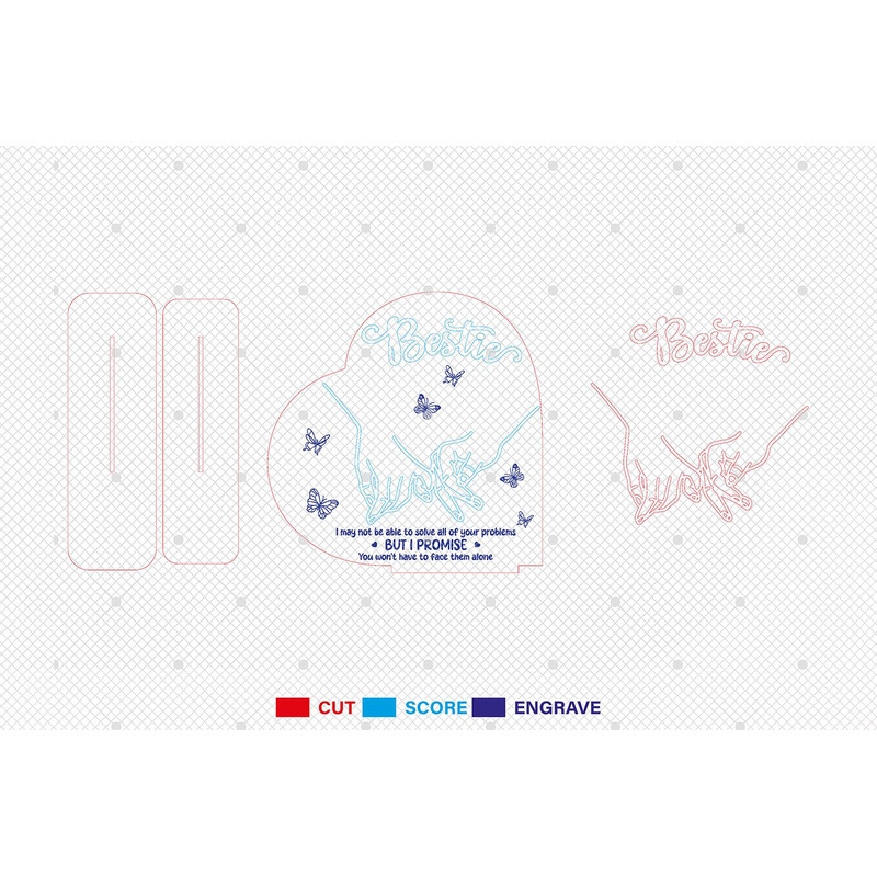 Personalized Bestie Hands Heart Sign SVGGift For BestieBest Friend Hands Sign SvgFriendship Sign Sv 1