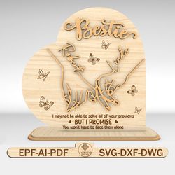 personalized bestie hands heart sign svg,gift for bestie,best friend hands sign svg,friendship sign svg