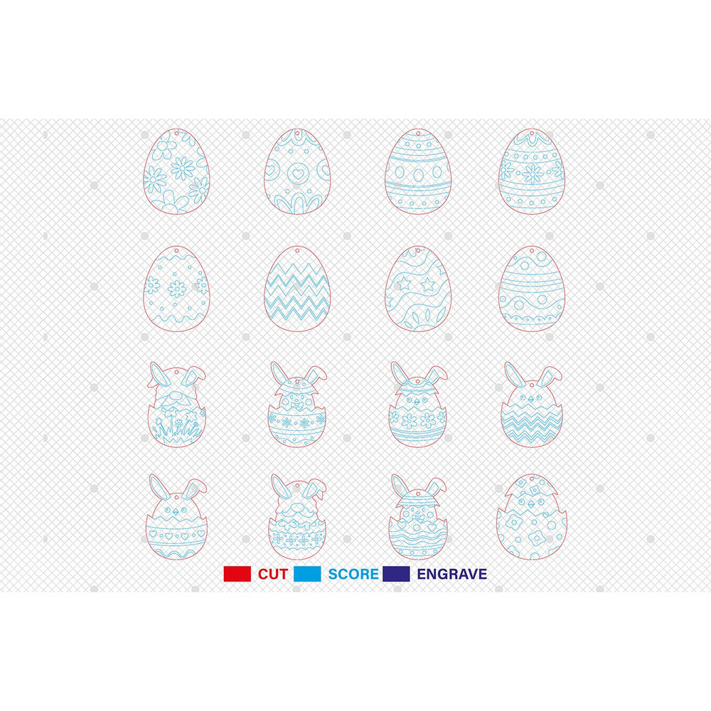 Easter Egg Earring Svg Bundle Happy Easter Earrings Laser Cut File Easter Bunny Egg Earrings SVG 1