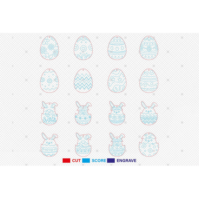 Easter Egg Earring Svg Bundle Happy Easter Earrings Laser Cut File Easter Bunny Egg Earrings SVG 1