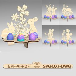 easter bunny egg holder svg,floral rabbit egg holder stand svg,easter egg stand svg,easter day decor svg