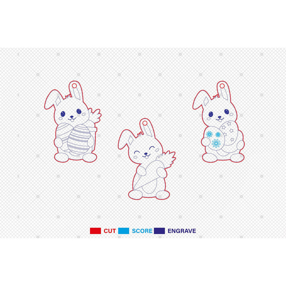 Easter Bunny Earring Svg Bundle Happy Easter Earrings Laser Cut File Easter Rabbit Earrings SVG Glo 1