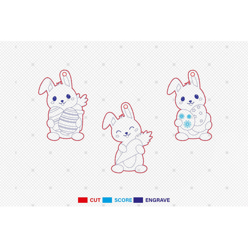 Easter Bunny Earring Svg Bundle Happy Easter Earrings Laser Cut File Easter Rabbit Earrings SVG Glo 1