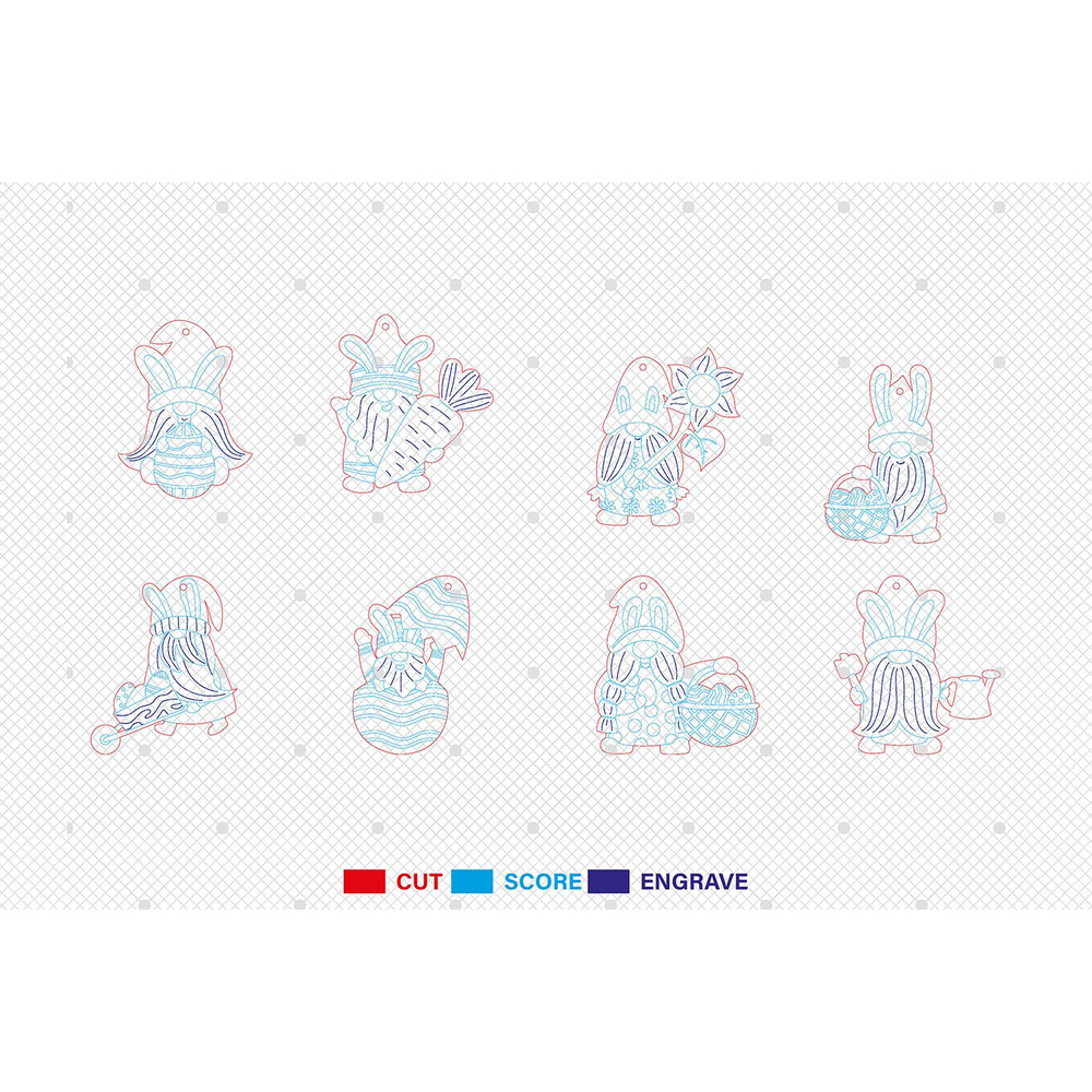 Easter Gnome Earring Svg Bundle Easter Bunny Gnome Earrings Laser Cut File Spring Gnome Earrings SV 1