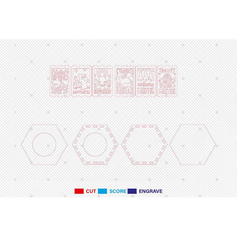 3D Easter Bunny Tea Light Holder Laser Cut File Hello Spring Lamp Svg Easter Egg Svg Happy Easter C 1