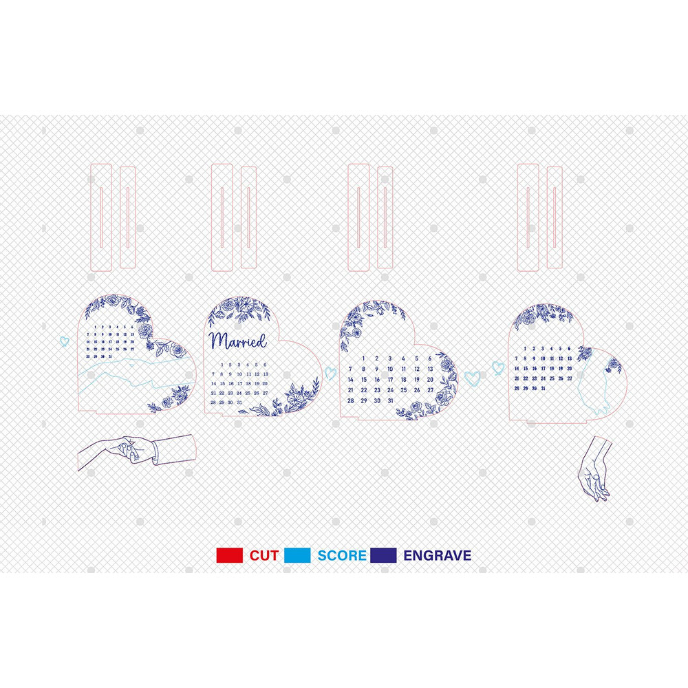 Personalized Married Calendar Heart Sign Svg Couple Hands Sign Svg Valentines Day Svg 1