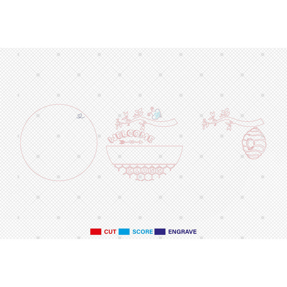 Personalized Bee Teacher Round Door Sign Svg Teacher Door Hanger Svg Honeycomb Welcome Sign Svg Tea 1