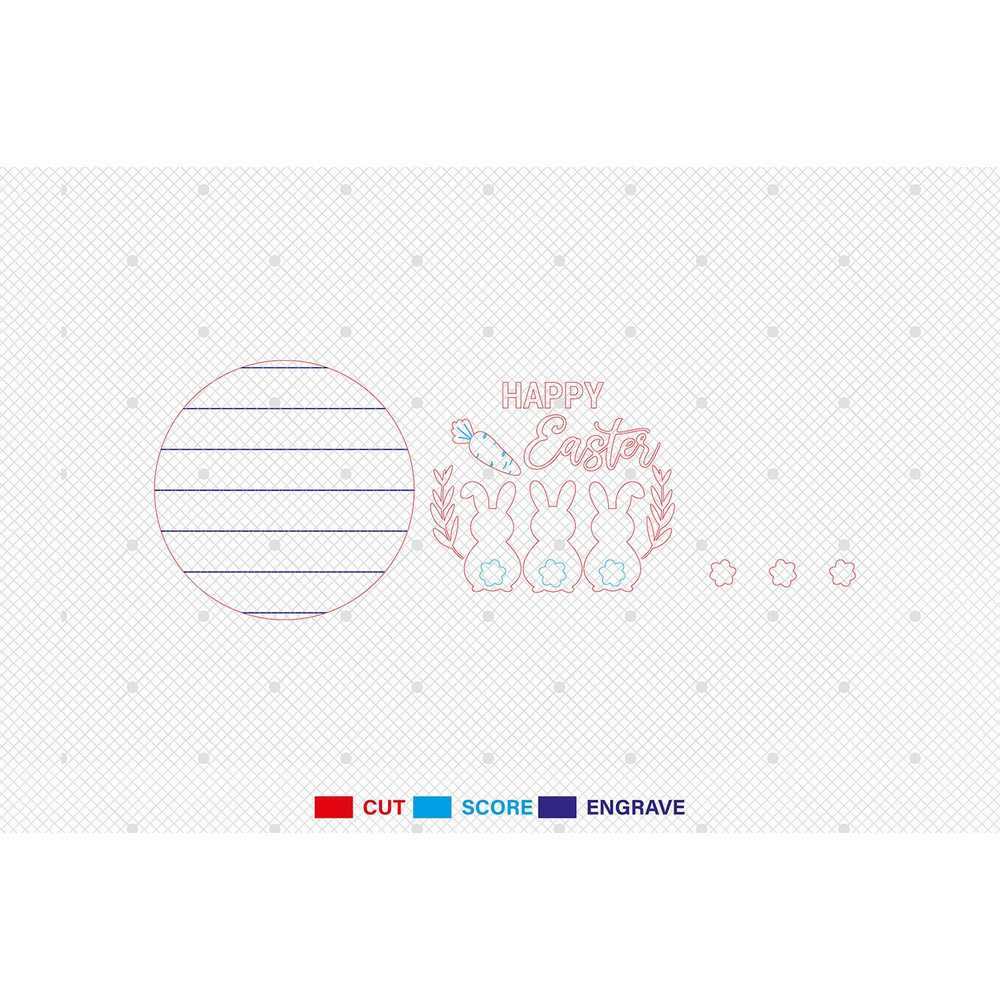 Happy Easter Door Sign SVG File Easter Round Sign SVG Easter Bunny Welcome Sign Svg Hello Spring Do 1