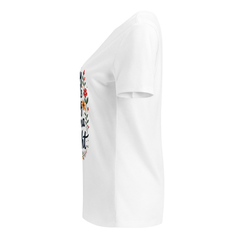 Every Little Thing Is Gonna Be Alright Positive Vibes Graphic Tee Women Relaxed Vneck Tshirt 2