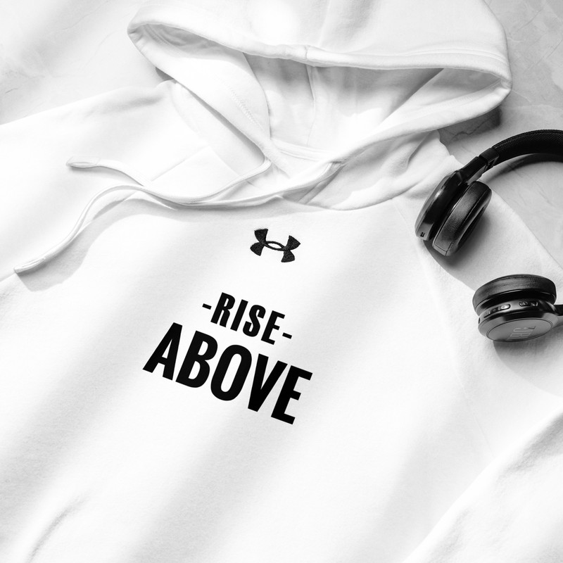Rise Above Motivational Graphic Tee Under Armour Hoodie 4