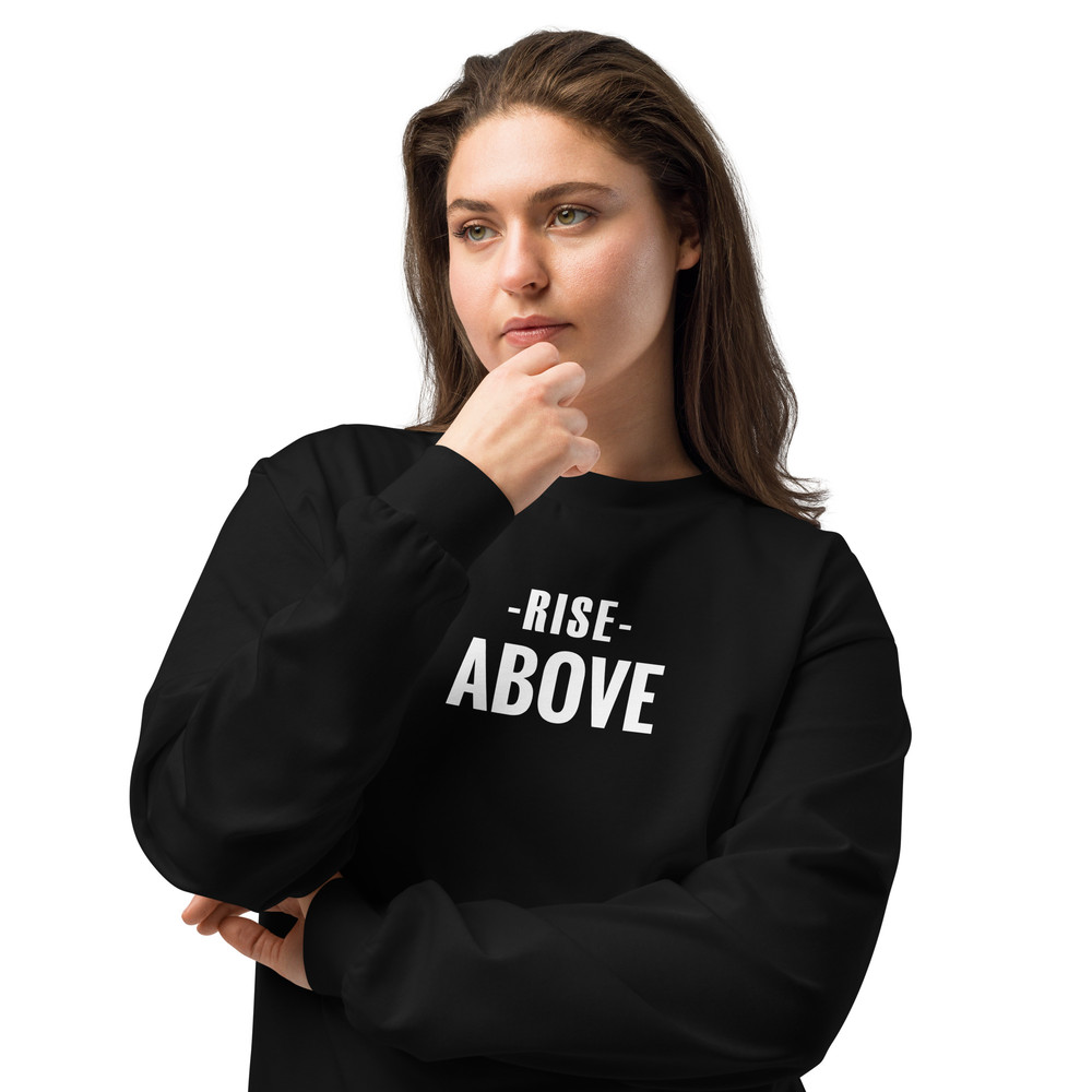 Rise Above Motivational Graphic Tee Premium Heavyweight Long Sleeve Shirt 1