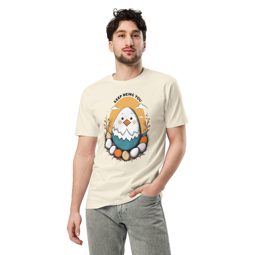 Adorable Hatching Chick Graphic TShirt  Country Style Vintage Design Unisex Premium Tshirt 4