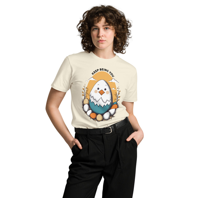 Adorable Hatching Chick Graphic TShirt  Country Style Vintage Design Unisex Premium Tshirt 6