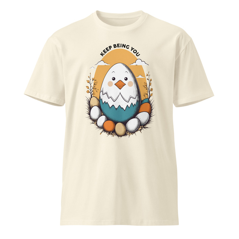 Adorable Hatching Chick Graphic TShirt  Country Style Vintage Design Unisex Premium Tshirt 0